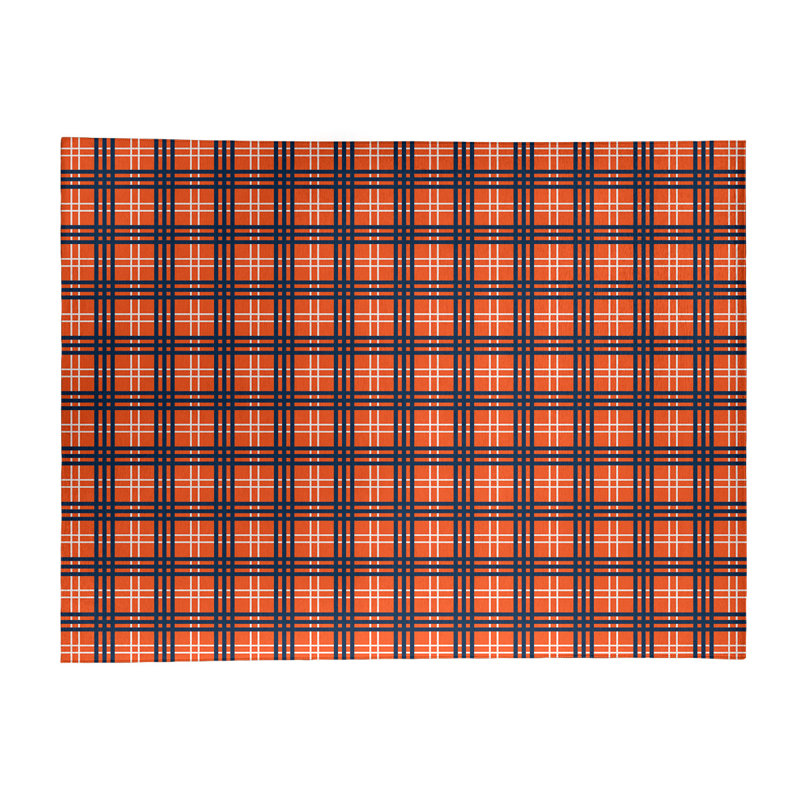 Tapis à carreaux orange, Rectangle 9 pi x 12 pi