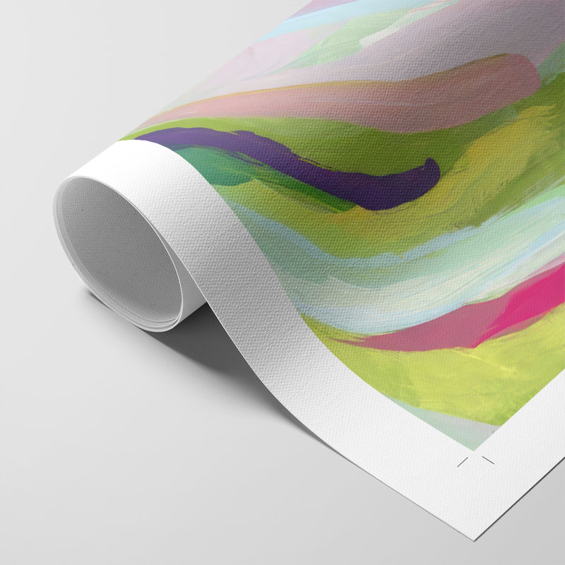 Bright Tropical Abstraction IV - Impression sur toile seulement - NON-CADRE, H 12 po x l 8 po