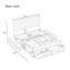 Structure de lit avec rangement moderne en bois avec 6 tiroirs, lit plateforme avec support en lattes de bois, aucun sommier requis-1513541093
