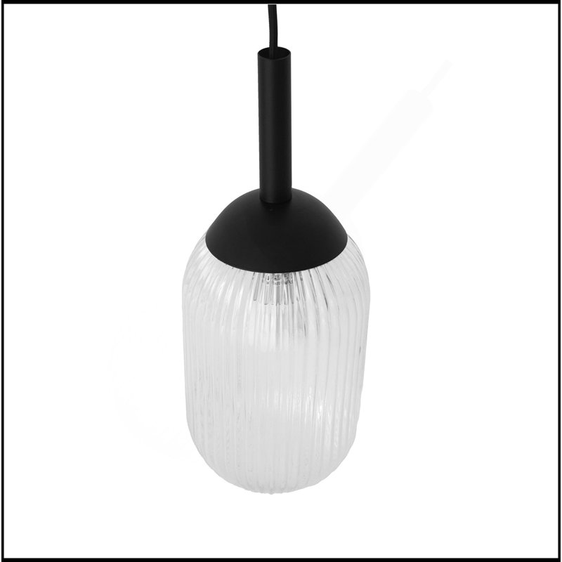 Pendant Lamp - Black And Clear