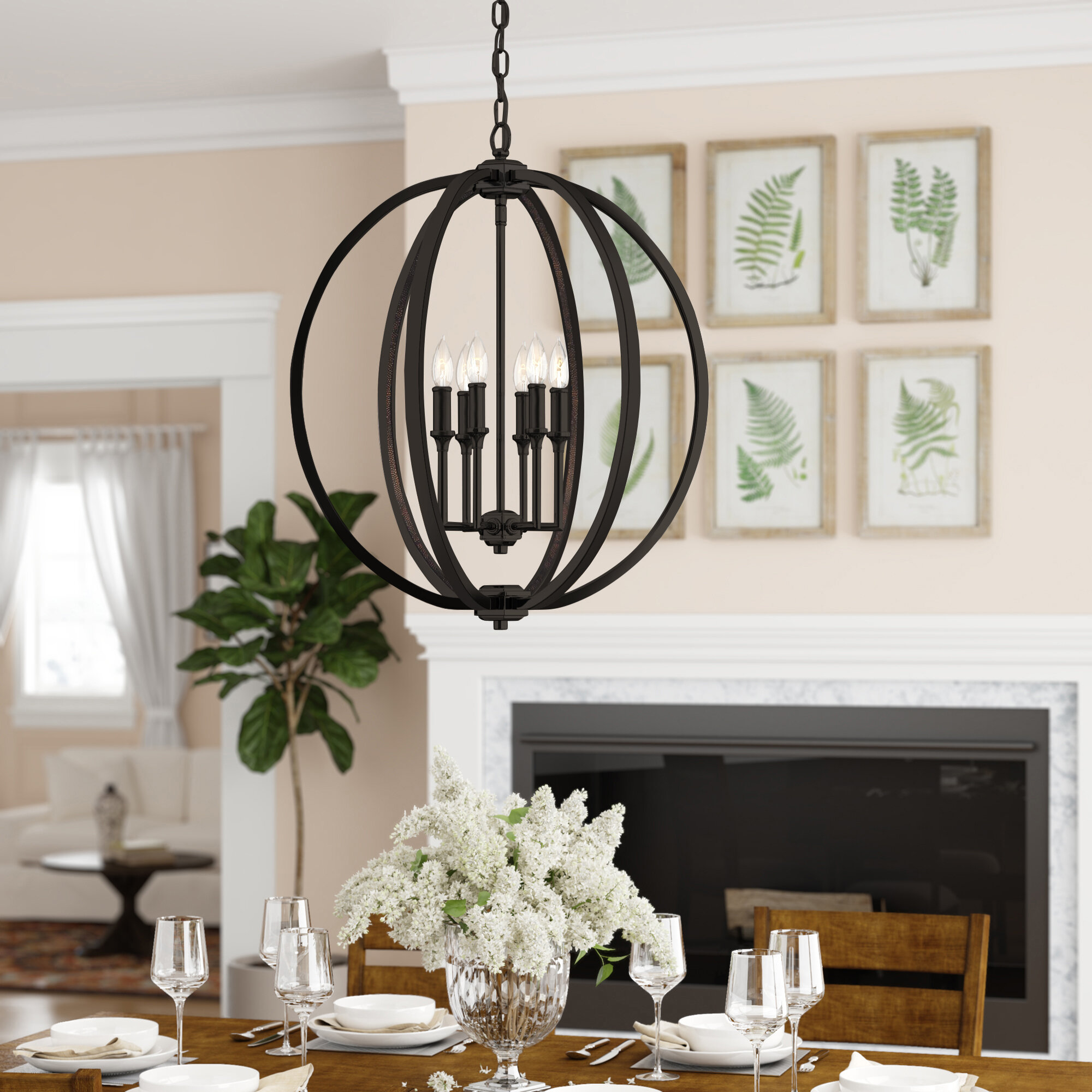 Brayden Studio® Leonor 6 - Light Dimmable Globe Chandelier & Reviews ...