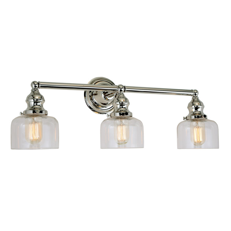 Shumway 3 - Light Dimmable Vanity Light, Polished Nickel