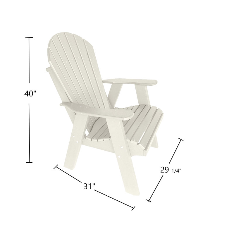 Chaise Adirondack en poly Aigris Fire Pit Chair, Blanc