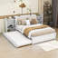 Lit plateforme Arlott avec lit gigogne simple TG, tablettes et lattes-1153140755