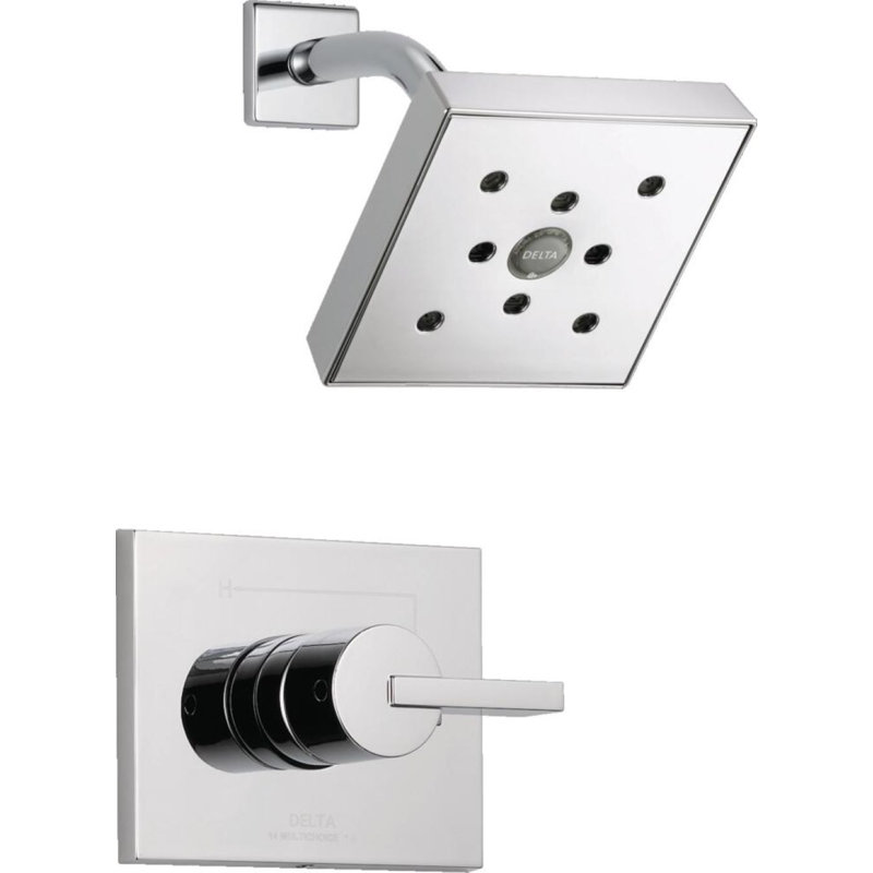 Vero Diverter Shower Faucet Trim with Lever Handle and H2okinetic Technology, Chrome