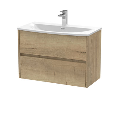 Havana 800mm Single Bathroom Vanity with Drop In Vitreous China Basin