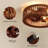 19.7" 4-Light Flush Mount Brown Wood Ceiling Fan Light, 5-Blade Rustic Fandelier with Remote Control and Reversible DC Motor for All-Season Use-728638525-728638524