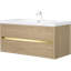 Meuble-lavabo mural 48 po avec lavabo, meuble de rangement flottant pour salle de bain avec comptoir en résine de pierre et tiroirs à fermeture en douceur-433203470-433203465