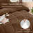Brown Quilt Set – Twin/queen/king Sizes With Compact Packaging