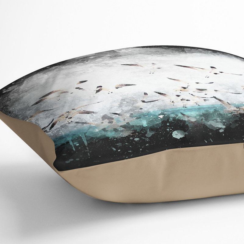 Square Throw Cushion, Stone, 40cm H x 40cm W x 15cm D