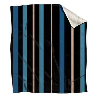 Couvertures rayées noires et bleues
