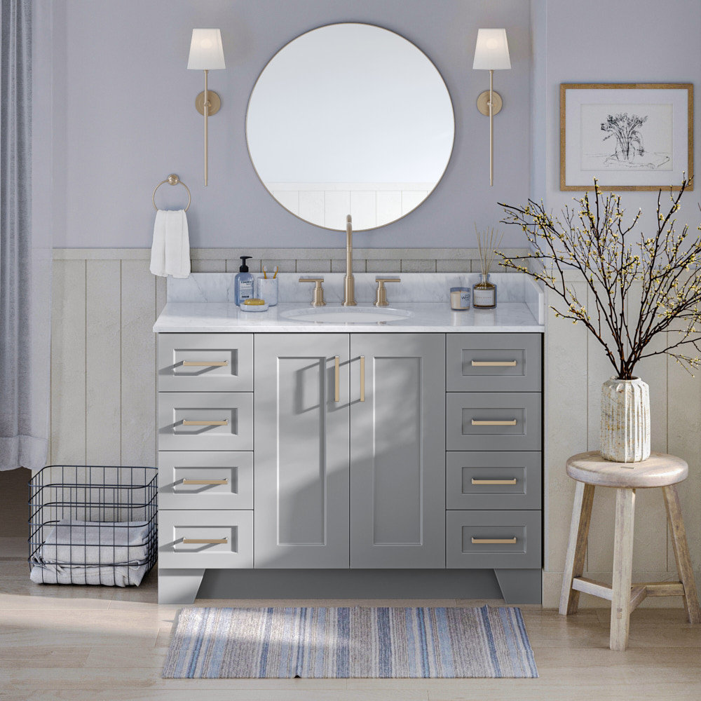 Sawyer 48'' Solid Wood Single Bathroom Vanity Base Only, Base Cabinet without Top Canora Grey Base 