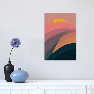 February Abstract 1 Piece Wrapped Canvas Painting