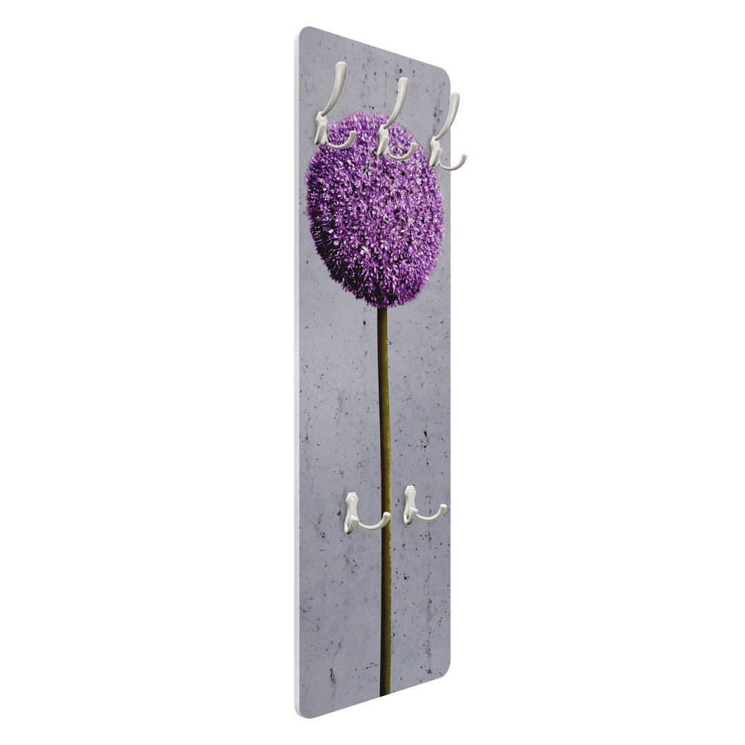 Waddell 5 - Hook Wall Mounted Coat Rack in Purple