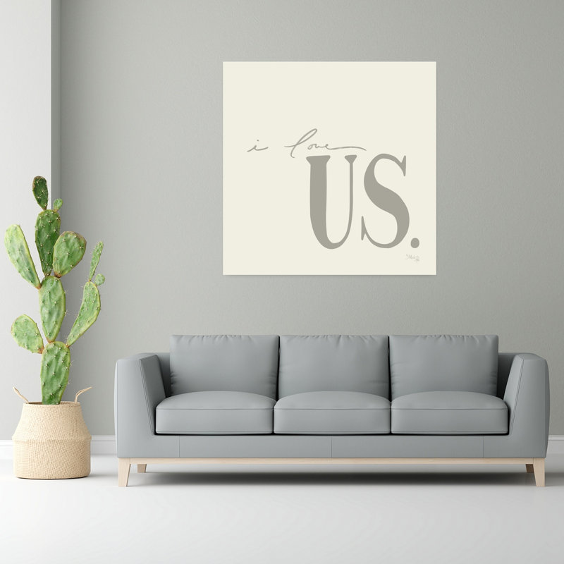 I Love Us, art contemporain, H 48 po x l 48 po