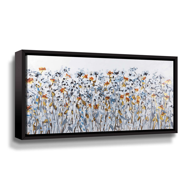 Serenity Walk - peinture sur toile, Cadre noir, H 6 po x l 12 po x P 2 po