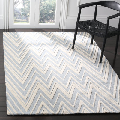 Sanyla Hand Tufted Wool Chevron Rug