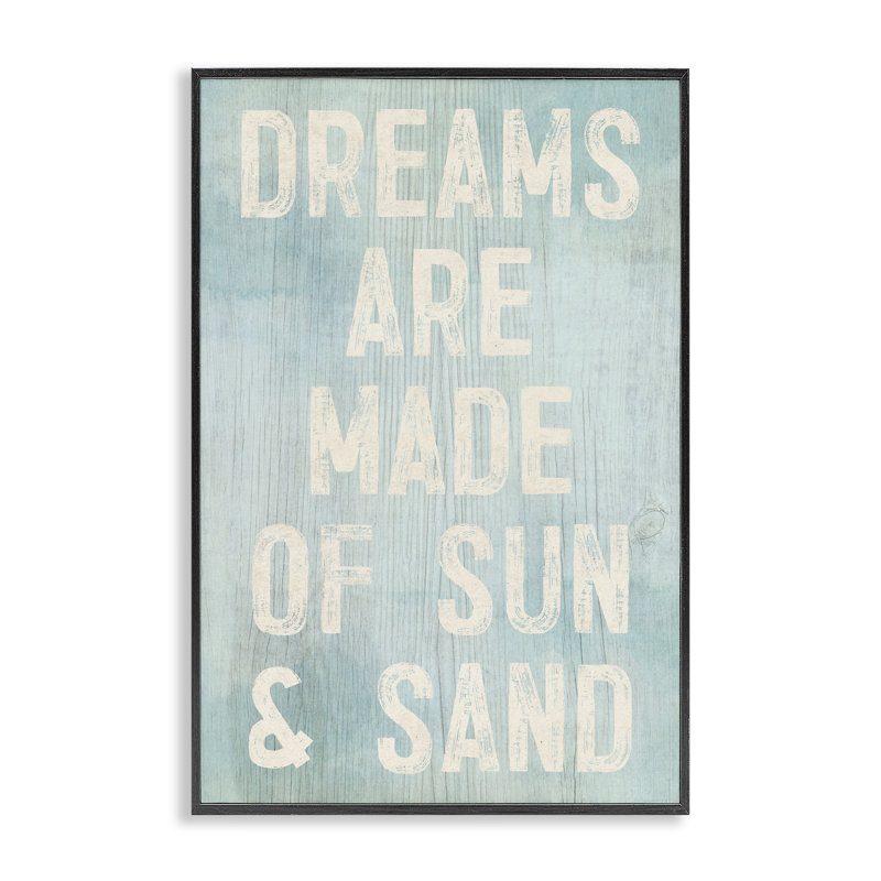Rêve de sable et soleil, estampe numérique, design par Susan Arnot, H 18 po x l 12 po, Giclée encadrée noir minuit