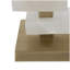 D15x26.7" White and Gold Alabaster Slab Table Lamp (Lamp Shade Assembly Required)
