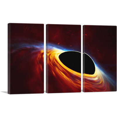 Hubble Telescope Supermassive Black Hole - Ensemble de 3 reproductions de photos sur toiles tendues