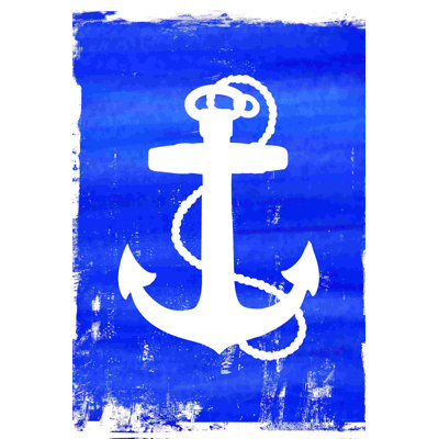 " Anchor Silhouette Blue "