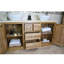 Degraw 1430mm Double Bathroom Vanity with Vessel Ceramic Basin-1586657372