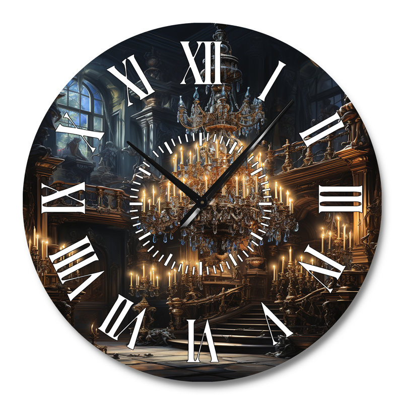 Horloge murale Baroque Dramatic Splendor II - Glam, Grand