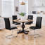 color Faux Leather Dining Chairs with Chrome Legs Upholstered Modern Design-1634756776