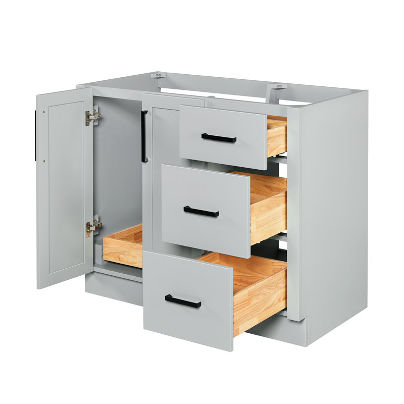   Base de meuble-lavabo simple gris Loren, Gris