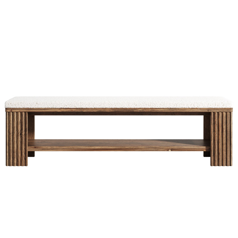 Polyester Upholstered Storage Bench