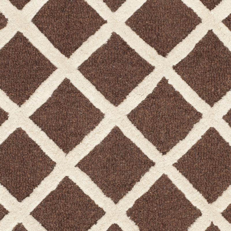 Sanyla Hand Tufted Wool Geometric Rug, Square 8'