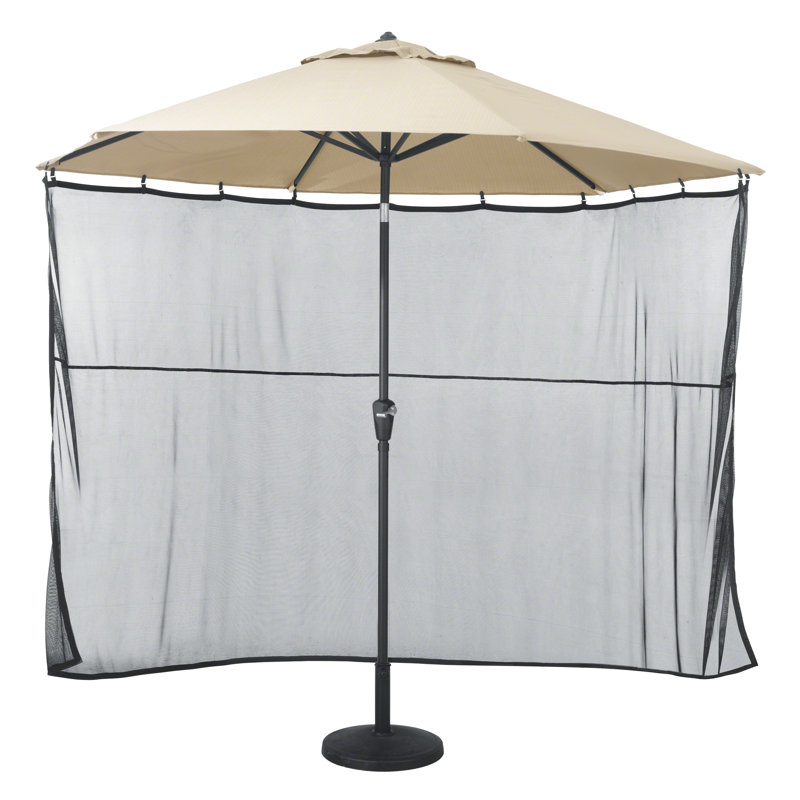 Moustiquaire d'ombrage latéral imperméable pour parasol de patio Ayvri