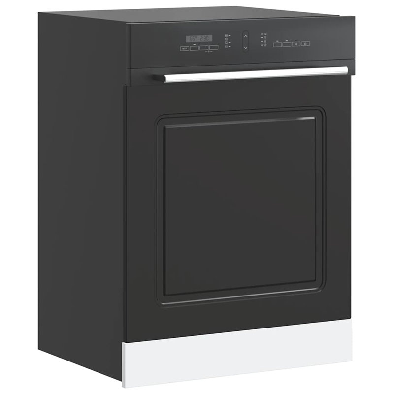 Dishwasher Panel Kalmar Artisan Oak 1.5X67 Cm Engineered Wood, Black, 67cm H x 60cm W x 1.5cm D