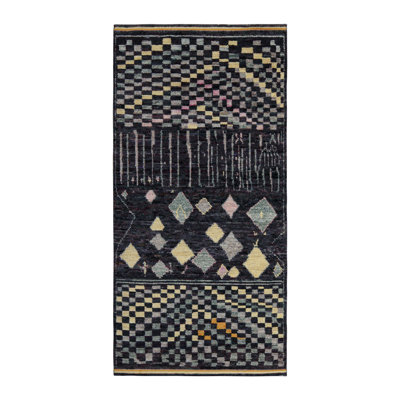 Moroccan Hand Knotted Area Rug