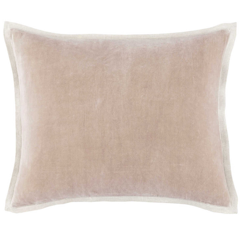 Gehry Velvet/Linen Decorative Pillow, Stone, 16"H x 40"W, Pillow Cover Only - No Insert
