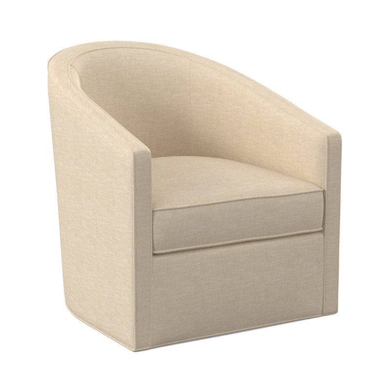 Archer Swivel Barrel Chair, UV-Rollo Linen