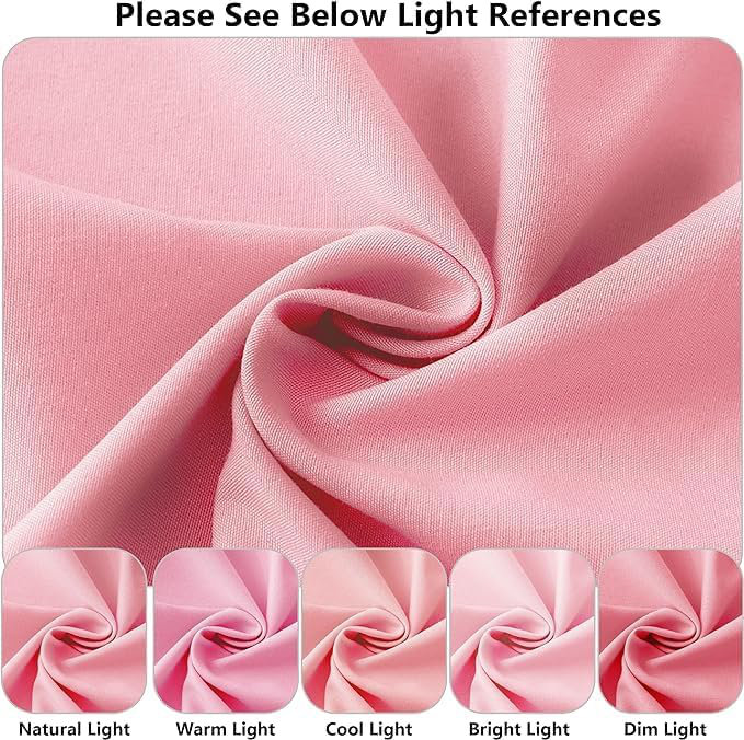 Ranarda Cotton Blend Percale Flat Sheet, Double (4'6), Pink