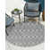 Gray Blue Gitter Indoor/Outdoor Trellis Rug