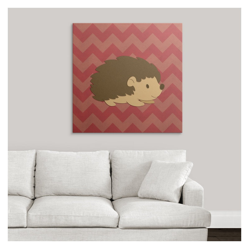 « hedgehog-superficies creatures », impression, H 35 po x l 35 po x P 1,5 po, Toile