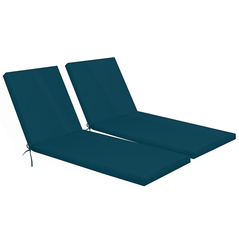 2 pièces, siège de patio de remplacement, coussin de chaise longue d'extérieur
