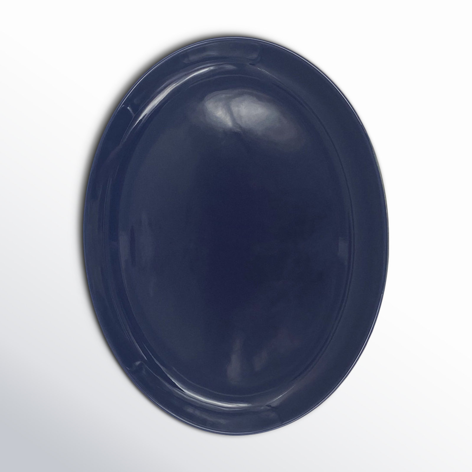 Shell Bisque Porcelain Platter, Indigo, Large