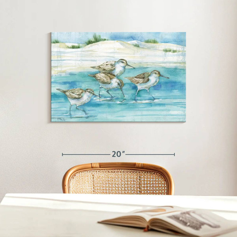 Sandy Sandpipers I, 16" H x 24" W