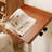 Brown+White Rectangular Solid Wood+Metals End Table-1993137981