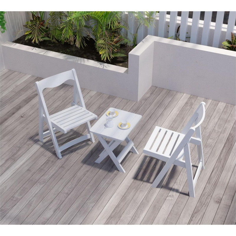 Ensemble de petite table pliante et chaises avec 2 chaises et table rectangulaire blanc, ensemble de conversation, ensemble de conversation et ensemble de conversation