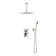 1-Spray Patterns 11.8 In. Dual Fixed And Handheld Shower Head 2.5 GPM In Brushed Nickel