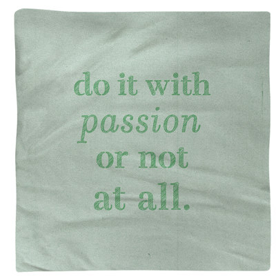 Serviette de citation inspirée de la passion