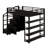 Metal Loft Bed With Storage Shelves