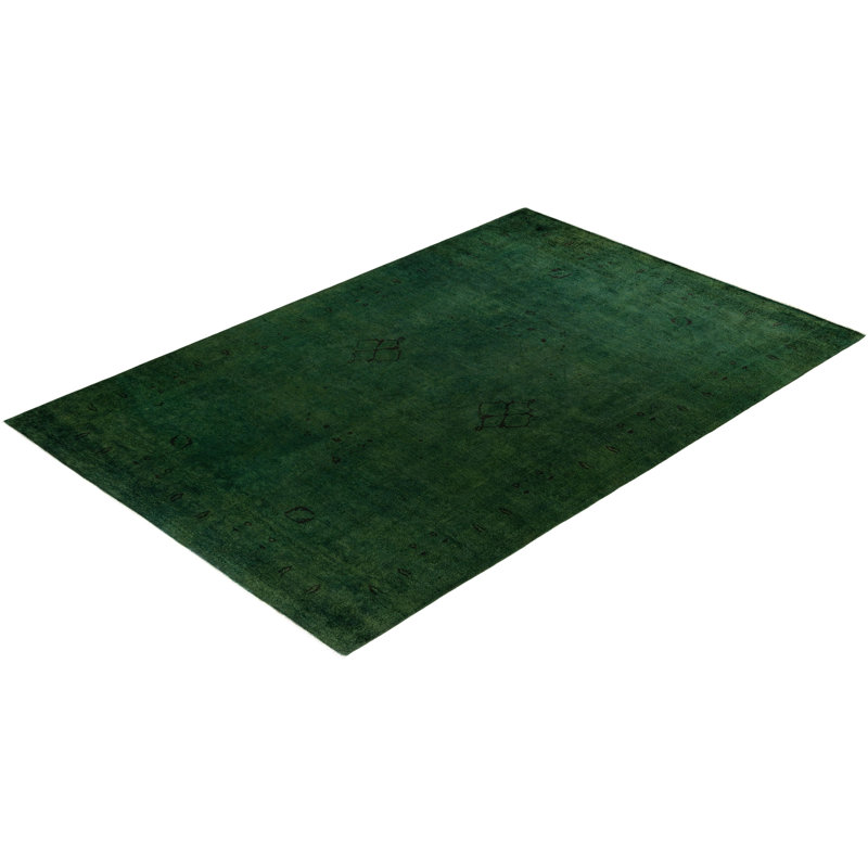 Huckstep One-of-a-Kind 6' 2" X 9' 4" Wool Area Rug Green