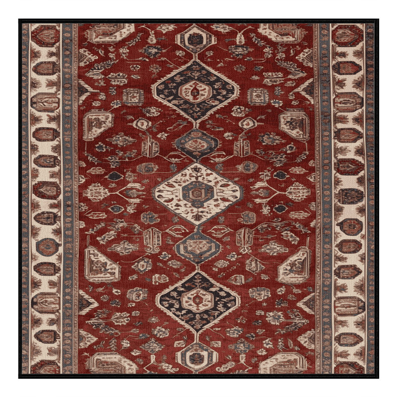 Tapis brun lavable à la machine, Carré 3 pi
