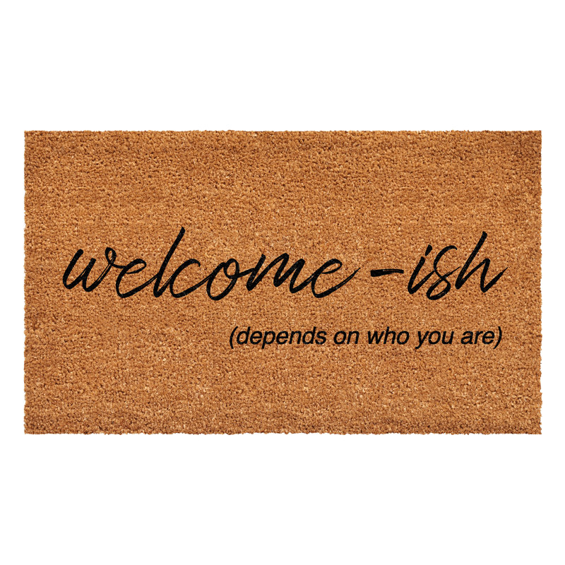 Welcome-ish Coir Outdoor Rectangular Doormat 17" x 29"
